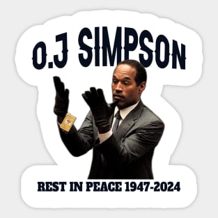 OJ Simpson Rest in Peace Sticker